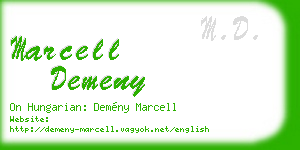 marcell demeny business card