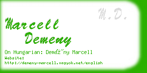 marcell demeny business card
